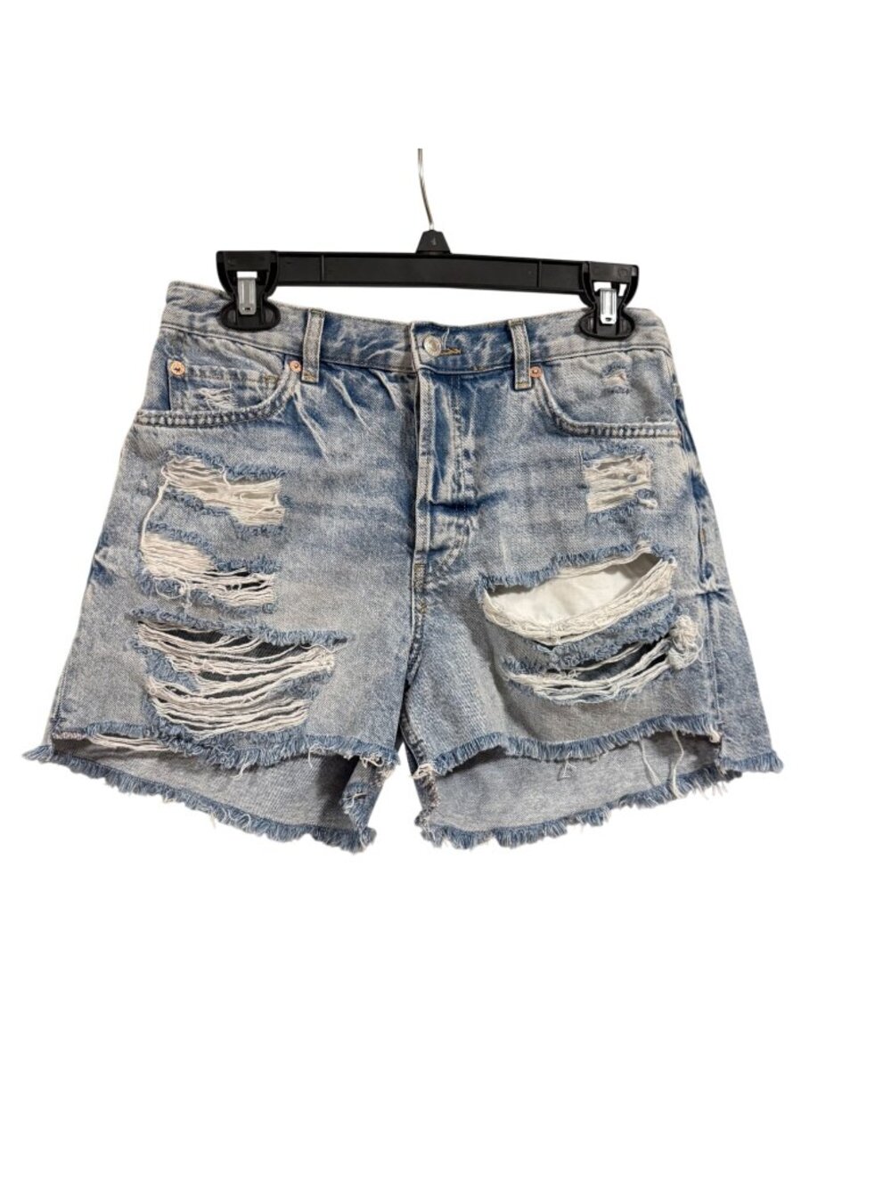 Free People We the Free Maggie Mid Rise Destressed Jean Shorts Size 28